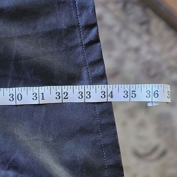 Imperial black faux leather asymmetrical shoulder dress - Picture 14 of 14